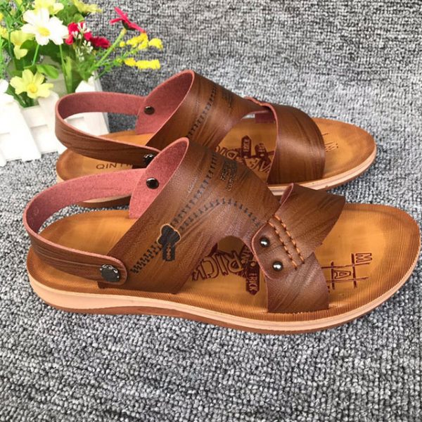 New Men's Sandals Casual Microfiber Men's Shoes Sandals Outdoor Non-slip Breathable Beach Shoes