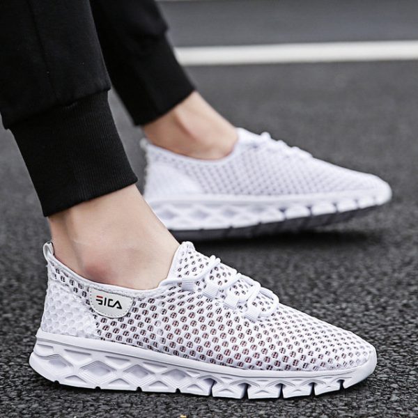 New Season Breathable Lace Mesh Men's Shoes Mesh Shoes Sports Shoes Men's Casual Running Shoes