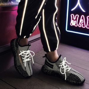 New Terracotta Coconut Luminous Luminous Lace Breathable Flying Woven Mesh Shoes Sports Casual Shoes Running Shoes Seaso