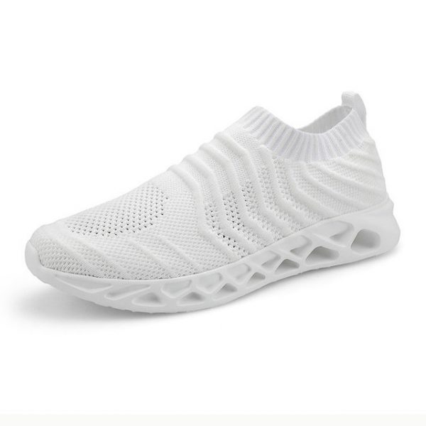 New Trend Breathable Flying Woven Men's Shoes Mesh Shoes Lightweight Sports Shoes Men's Low To Help Casual Men's Running