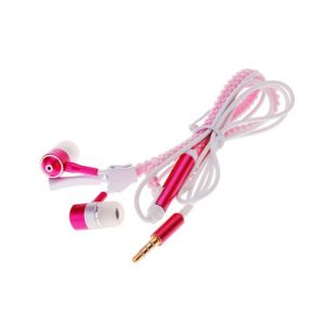 Noise Isolating Bass Stereo In-ear Earphone Earbuds Headphones Metal Zipper with Mic 3.5 MM Jack Standard