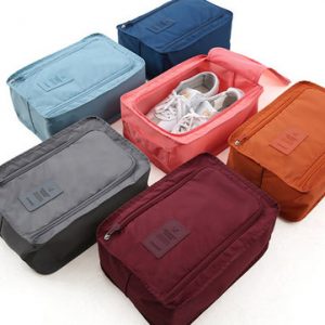 Nylon Thickened Waterproof Travel Bag Folding Portable Shoes Storage Boxes Removable Organizer