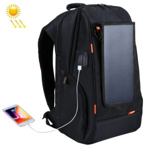 Outdoor Charging Backpack + USB Port with Solar Panel