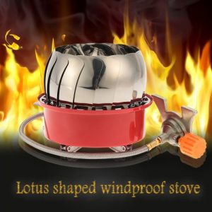 Outdoor Portable Retracted Windproof Camping Backpacking Gas Stove Camping Equipment for Long Butane Gas Cartridge