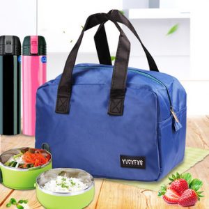 Oxford Waterproof Lunch Tote Bag Handbag Zipper Storage Containers Picnic Pouch Bag