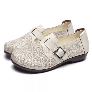 Patent Leather Round Toe Slip On Women Soft Flat Shoes