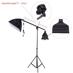 Photo Studio Overhead Boom Arm Top Light Stand 75-138cm for Softbox Light