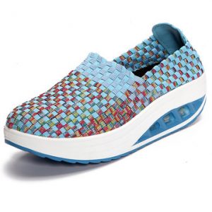 Platform Color Match Casual Rocker Sole Sport Slip On Shoes