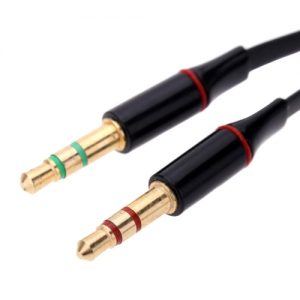 Portable 4 Segment 3.5mm Female to 3 Segment Male Audio Cable Connect Laptop Desktop Computer Tablet PC Headset Headphone Earphone Microphone