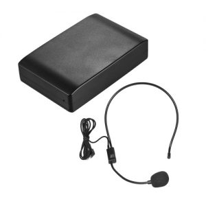 Portable FM Wireless Microphone Headset System Voice Amplifier 1/4in Output Plug with Bodypack Transmitter Receiver for Teacher Speaker Yoga Instructor Presenter Lecturer Conference Speech Promotion