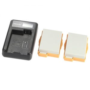 Portable LED Power Charger with 2pcs 1180mAh LP-E8 Rechargeable Li-ion Lithium Batteries for Canon EOS 550D 600D 700D Robel T2i T3i T4i T5i Digital Camera Camcorder