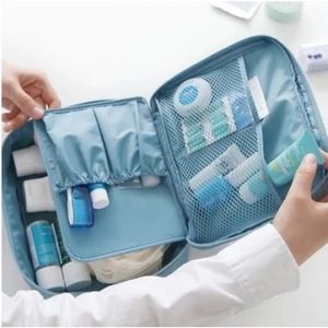 Portable Travel Organizer Storage Bag Cosmetic Makeup Bag Toiletry Wash Case Hanging Pouch