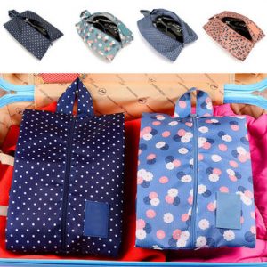 Portable Waterproof Shoe Storage Bag Organizer Zip Folding Travel Pouch Case