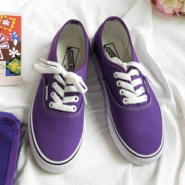 Pure Color Comfortable Canvas Shoes