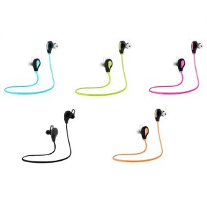 RQ7 BT Headphone In-ear Stereo Headset Outdoor Sport Music Earphone Hands-free w/ Mic Blue for Running Gym Exercise