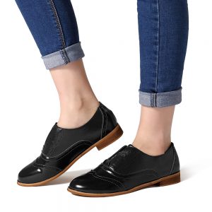 Retro Almond Slip On Casual Oxford Shoes