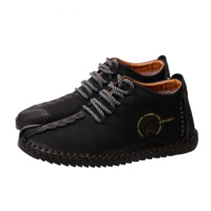 Retro Breathable Velvet Warm Winter Casual Leather Shoes