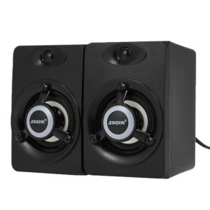 SADA V-118 USB Wired Speaker LED Computer Speaker Bass Stereo Music Player Subwoofer Sound Box for Desktop Laptop Notebook Tablet PC Smart Phone