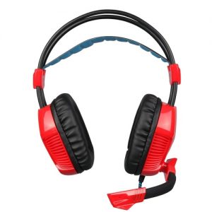 SADES SA-A30S USB Wired Gaming Headset Black with Red