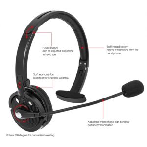 SK-BH-M10B Wireless BT Stereo Business Headphone Over-ear Hands-free Headset with Mic for Office Customer Service Smart Phones PC Other BT-enabled Devices