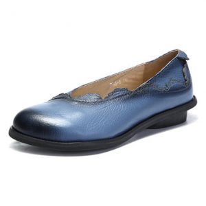 SOCOFY Flat Leather Shoes