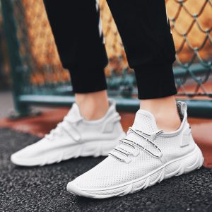 Season Breathable Men's Shoes Kale Stretch Running Wild Casual Shoes White Shoes Shoes