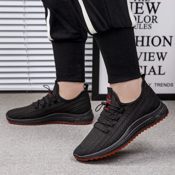 Season Breathable Mesh Casual Sports Shoes Trend Men's Net Shoes Thin Section Hollow Fly Weaving Extraction Men's Shoes