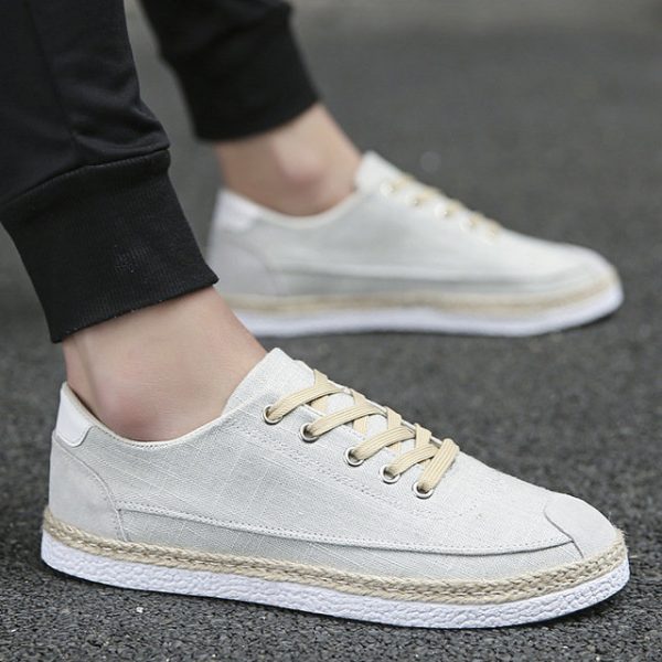 Season Men's Hemp Rope Canvas Shoes Student Breathable Shoes Fashion Sports Shoes Tide Shoes