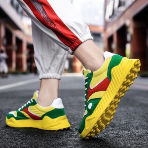 Season Men's New Color Matching Breathable Harajuku Old Shoes Fashion Sports Shoes