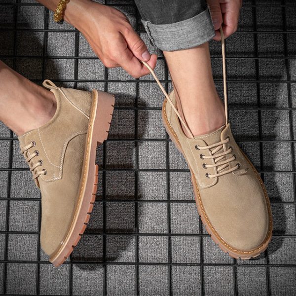 Season Men's Shoes Martin Shoes Retro Low Help Tooling Shoes Tide Shoes Wild Casual Big Shoes British Short Boots Men