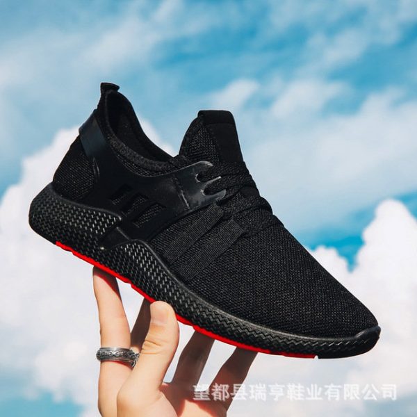 Season New Casual Fashion Sports Men's Shoes Old Beijing Cloth Shoes Flying Woven Trend Soft Bottom