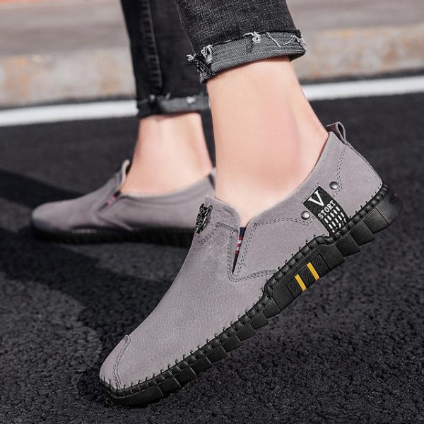 Season New Casual Shoes Breathable Retro Men's Shoes Hand-stitched Soft Bottom Men's Shoes