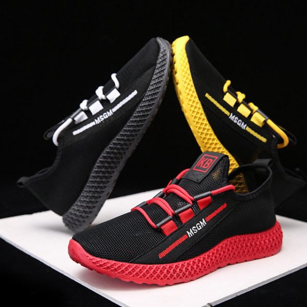 Season New Fashion Men's Shoes Mesh Breathable Casual Shoes Wear-resistant Travel Shoes Wild Sports Shoes