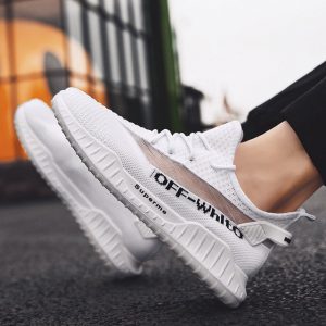 Season New Flying Woven Coconut Shoes Breathable Tide Shoes White Sports Casual Shoes Running Men's Shoes