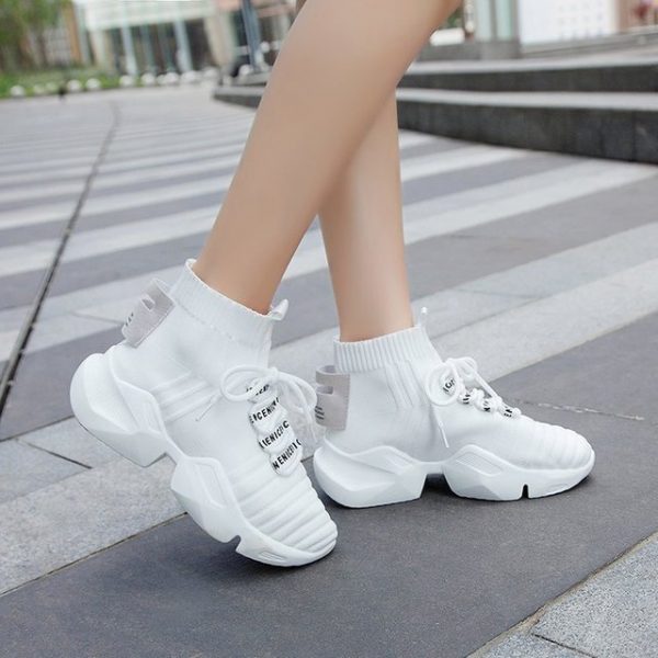 Season New High-top Shoes Women's Shoes Comfortable Wear-resistant Non-slip Casual Running Shoes Women's Shoes