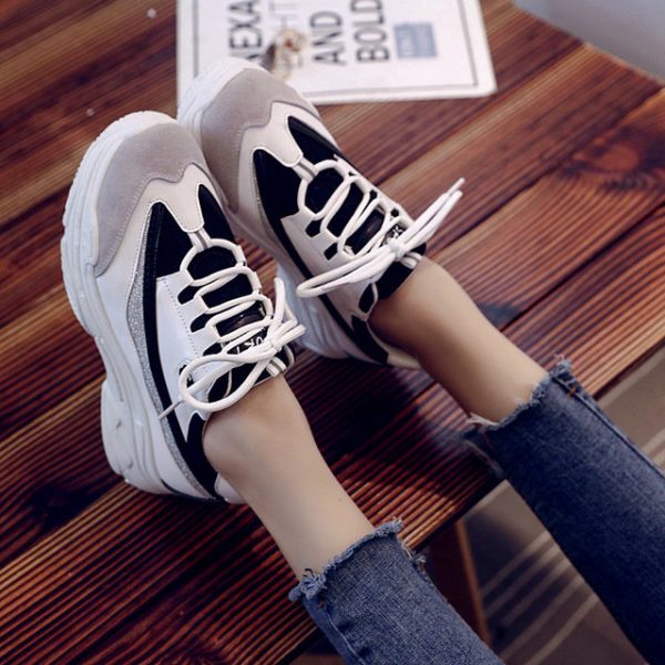 Season New Ins Super Shoes, Sponge Cake, Thick Bottom, Casual Sports, Old Shoes, Harajuku, Wild U