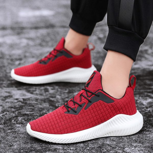 Season New Men's Shoes Flying Woven Sports Shoes Men's Mesh Cloth Lightweight Sports Running Shoes