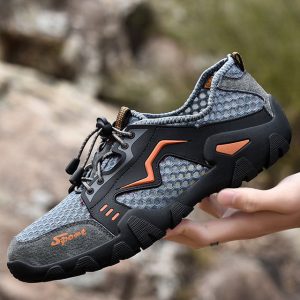 Season New Men's Shoes Mesh Shoes Outdoor Casual Wear Hiking Shoes Breathable Non-slip Mesh Men