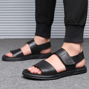 Season New Sandals Fashion Breathable Platform Shoes Men's Shoes Outdoor Wild Non-slip Leather Sandals Men