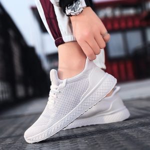 Season New Season Breathable White Shoes Men's Sports And Leisure White Shoes Men's Wild Mesh Shoes