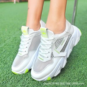 Season Women's Shoes Outdoor Fashion Casual Shoes Low To Help Breathable Thick-soled Mesh Sports Shoes Youth