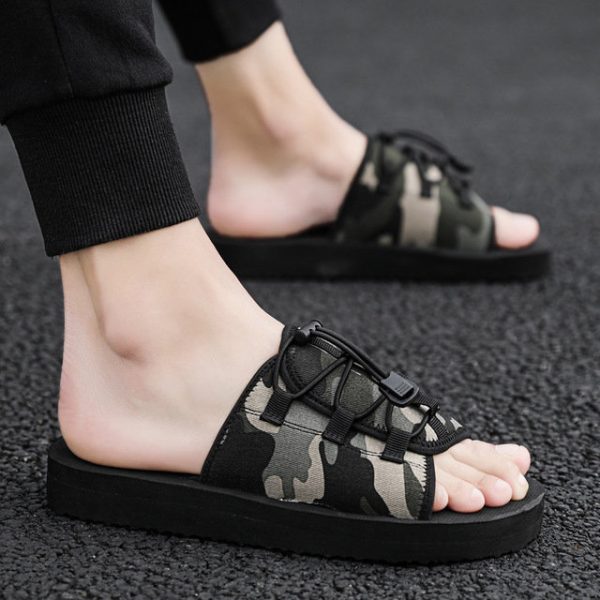 Slippers Men's Season Wild Trend Men's Shoes Beach Shoes Flip Flop Sandals Camouflage Slippers Student Casual Shoes