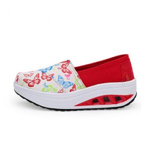 Soft Mixed Colors Comfortable Canvas Casual Platform Shake Shoes