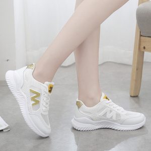 Sports Shoes Women's Season Breathable Casual Shoes New Wild Thick-soled Students White Shoes Tide Old Shoes