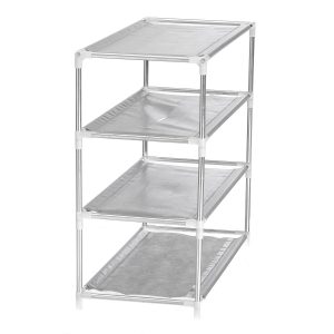 Stand Shelf Holder Multi Layer Tier Optional Metal Shoe Rack Storage Organizer