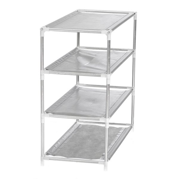 Stand Shelf Holder Multi Layer Tier Optional Metal Shoe Rack Storage Organizer