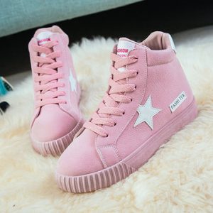 Star High Top Lace Up Casual Shoes