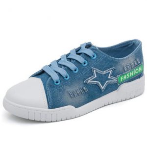 Star Pattern Denim Casual Shoes