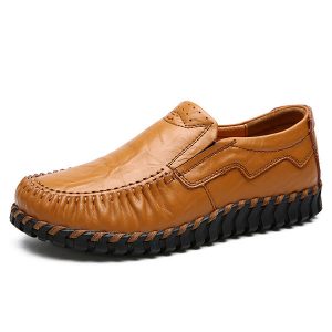 Stiching Retro Soft Sole Flat Casual Shoes