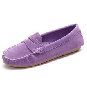 Suede Pure Color Moccasins Soft Flat Loafers Casual Shoes